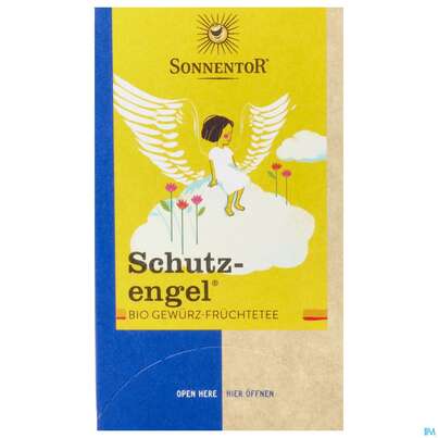 Sie sehen eine Packung Sonnentor Schutzengel Tee Beutel 02432 18st, Produktbild: 01 Sonnentor Schutzengel Tee Beutel 02432 18st, A-Nr.: 4042426 - 01