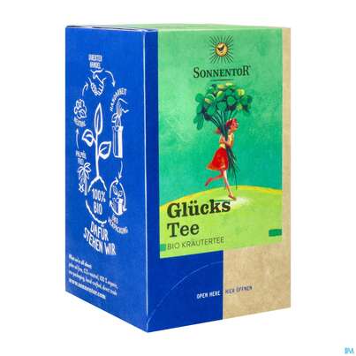 Sie sehen eine Packung Sonnentor Tee/bio Glueckstee 02522 18st, Produktbild: 03 Sonnentor Tee/bio Glueckstee 02522 18st, A-Nr.: 3574670 - 03
