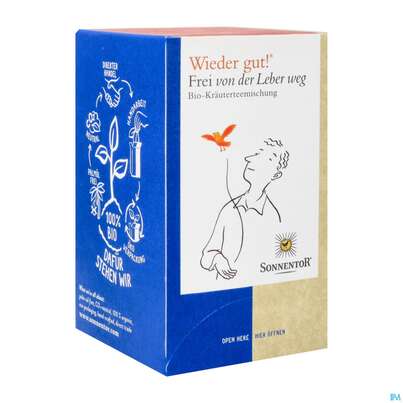 Sie sehen eine Packung Sonnentor Tee/bio/wieder Gut Frei Von Der Leber Weg 02704 18st, Produktbild: 02 Sonnentor Tee/bio/wieder Gut Frei Von Der Leber Weg 02704 18st, A-Nr.: 3428773 - 02