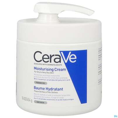 Sie sehen eine Packung Cerave Feuchtigkeits-creme Pumpe 454g, Produktbild: 01 Cerave Feuchtigkeits-creme Pumpe 454g, A-Nr.: 5477422 - 01