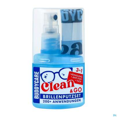 Sie sehen eine Packung Buddycare Clean And Go Brillenputzset +antifog +reinigungstuch 1st, Produktbild: 02 Buddycare Clean And Go Brillenputzset +antifog +reinigungstuch 1st, A-Nr.: 5685712 - 02
