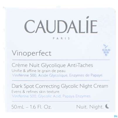 Sie sehen eine Packung Caudalie Vinopferfect Glykol-nachtcreme Anti-pigmentflecken 50ml, Produktbild: 01 Caudalie Vinopferfect Glykol-nachtcreme Anti-pigmentflecken 50ml, A-Nr.: 5246740 - 01