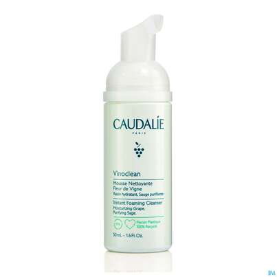 Sie sehen eine Packung Caudalie Vinoclean Reinigungsschaum 50ml, Produktbild: 01 Caudalie Vinoclean Reinigungsschaum 50ml, A-Nr.: 5413741 - 01