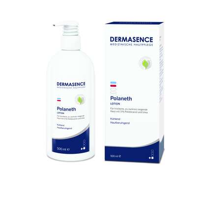 Sie sehen eine Packung Dermasence Polaneth Lotion, Produktbild: 01 Dermasence Polaneth Lotion, A-Nr.: 2950177 - 01