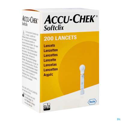Sie sehen eine Packung Diagnostika U.zubehoer Accu-chek -sandipharma Softclix Lanzetten 200st, Produktbild: 02 Diagnostika U.zubehoer Accu-chek -sandipharma Softclix Lanzetten 200st, A-Nr.: 2662001 - 02