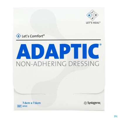 Sie sehen eine Packung Wundverband Adaptic Folie Steril 7,6x 7,6cm -che 2012 50st, Produktbild: 06 Wundverband Adaptic Folie Steril 7,6x 7,6cm -che 2012 50st, A-Nr.: 1391818 - 06