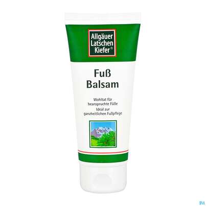 Sie sehen eine Packung Allgäuer Latschenkiefer Fuß Balsam 100ml, Produktbild: 03 Allgäuer Latschenkiefer Fuß Balsam 100ml, A-Nr.: 0864539 - 03