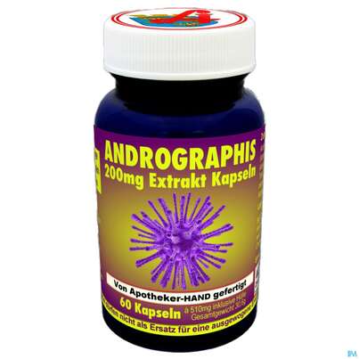Andrographis Kapseln Extrakt 200mg -apo Drei- Faltigkeit 60st, A-Nr.: 4392818 - 04