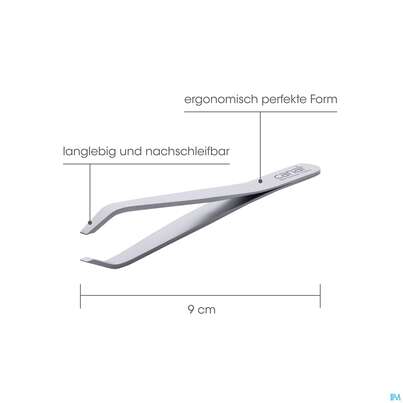 Sie sehen eine Packung Pinzetten Canal Rostfrei/klauenform 9cm Satin 2078- 1st, Produktbild: 02 Pinzetten Canal Rostfrei/klauenform 9cm Satin 2078- 1st, A-Nr.: 4786003 - 02