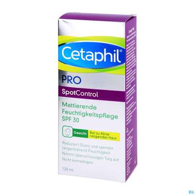Sie sehen eine Packung Cetaphil Pro/spot Control Feuchtigkeitspflege Mattierend 120ml, Produktbild: 02 Cetaphil Pro/spot Control Feuchtigkeitspflege Mattierend 120ml, A-Nr.: 4841529 - 02
