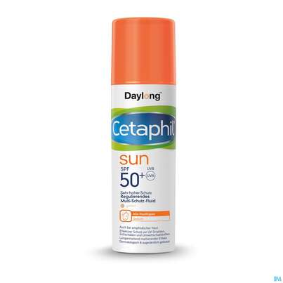 Sie sehen eine Packung Sonnenprodukte Cetaphil Sun Daylong Multi Schutz Fluid Getoent Spf50+ 50ml, Produktbild: 06 Sonnenprodukte Cetaphil Sun Daylong Multi Schutz Fluid Getoent Spf50+ 50ml, A-Nr.: 5129684 - 06