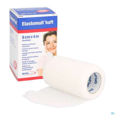 Sie sehen eine Packung Elastische Binden Elastomull/haft 4mx 8cm 1st, Produktbild: 04 Elastische Binden Elastomull/haft 4mx 8cm 1st, A-Nr.: 0765079 - 04