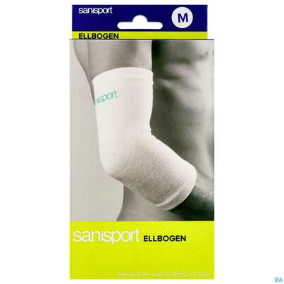 Sie sehen eine Packung Ellbogenbandagen Sanisport Nr 222190 M 1st, Produktbild: 01 Ellbogenbandagen Sanisport Nr 222190 M 1st, A-Nr.: 1615376 - 01