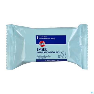 Sie sehen eine Packung Emser Inhalationslösung Isoton Ampullen/sachet 20st, Produktbild: 06 Emser Inhalationslösung Isoton Ampullen/sachet 20st, A-Nr.: 3072483 - 06