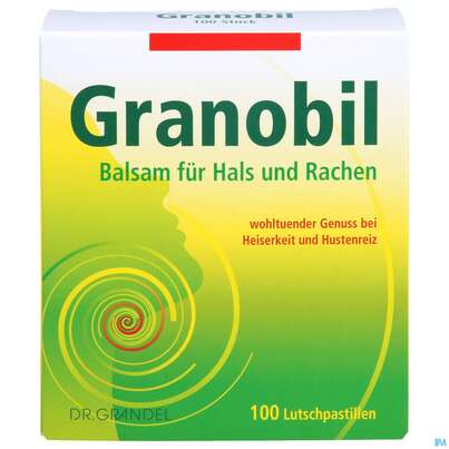 Sie sehen eine Packung Granobil Lutschpastillen Dr.grandel Nr 1645 100st, Produktbild: 01 Granobil Lutschpastillen Dr.grandel Nr 1645 100st, A-Nr.: 2807103 - 01