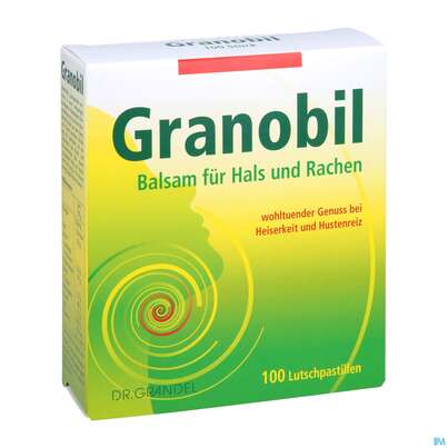Sie sehen eine Packung Granobil Lutschpastillen Dr.grandel Nr 1645 100st, Produktbild: 03 Granobil Lutschpastillen Dr.grandel Nr 1645 100st, A-Nr.: 2807103 - 03