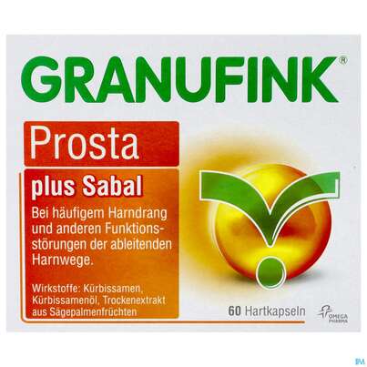 Sie sehen eine Packung Granufink Hartkapseln Prosta +sabal 60st, Produktbild: 01 Granufink Hartkapseln Prosta +sabal 60st, A-Nr.: 4223211 - 01