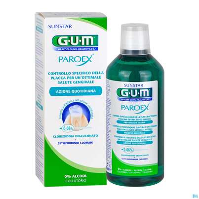 Sie sehen eine Packung Mundwasser/spuelung Gum Mundspuelung Paroex Chx O.alk 0,06% Langzeitpflege 1702 500ml, Produktbild: 04 Mundwasser/spuelung Gum Mundspuelung Paroex Chx O.alk 0,06% Langzeitpflege 1702 500ml, A-Nr.: 3190202 - 04