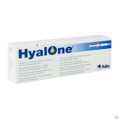 Sie sehen eine Packung Hyalone Fertigspritze 4ml, Produktbild: 02 Hyalone Fertigspritze 4ml, A-Nr.: 3854234 - 02