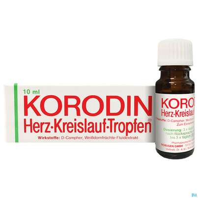 Sie sehen eine Packung Korodin Herz-kreislauf Tropfen 10ml, Produktbild: 01 Korodin Herz-kreislauf Tropfen 10ml, A-Nr.: 2457152 - 01