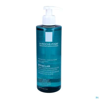 Sie sehen eine Packung La Roche Posay Ruecken/brust Akne Effaclar Gel Mikropeeling Reinigung 400ml, Produktbild: 01 La Roche Posay Ruecken/brust Akne Effaclar Gel Mikropeeling Reinigung 400ml, A-Nr.: 5286691 - 01