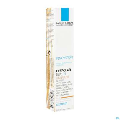 Sie sehen eine Packung La Roche Posay Akne/mischhaut Effaclar Duo+ Unifiant Mittel 40ml, Produktbild: 02 La Roche Posay Akne/mischhaut Effaclar Duo+ Unifiant Mittel 40ml, A-Nr.: 4517007 - 02