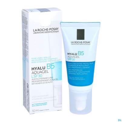 Sie sehen eine Packung La Roche Posay Gesichtspflege Hyalu/b5/aquagel Uv Feuchtigkeitsgel Lsf30 50ml, Produktbild: 05 La Roche Posay Gesichtspflege Hyalu/b5/aquagel Uv Feuchtigkeitsgel Lsf30 50ml, A-Nr.: 5408875 - 05