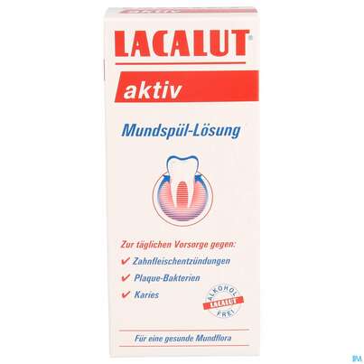 Sie sehen eine Packung Mundwasser/spuelung Lacalut Aktiv Mundspuel-lösung 300ml, Produktbild: 01 Mundwasser/spuelung Lacalut Aktiv Mundspuel-lösung 300ml, A-Nr.: 3277937 - 01