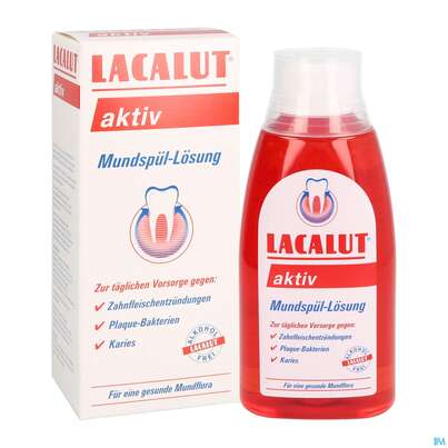 Sie sehen eine Packung Mundwasser/spuelung Lacalut Aktiv Mundspuel-lösung 300ml, Produktbild: 06 Mundwasser/spuelung Lacalut Aktiv Mundspuel-lösung 300ml, A-Nr.: 3277937 - 06