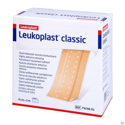 Sie sehen eine Packung Wundpflaster Leukoplast/classic Meterware 5mx 6cm 1st, Produktbild: 02 Wundpflaster Leukoplast/classic Meterware 5mx 6cm 1st, A-Nr.: 4803747 - 02