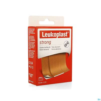 Sie sehen eine Packung Wundpflaster Leukoplast/strong 1mx 6cm 7322008 1st, Produktbild: 02 Wundpflaster Leukoplast/strong 1mx 6cm 7322008 1st, A-Nr.: 4369038 - 02