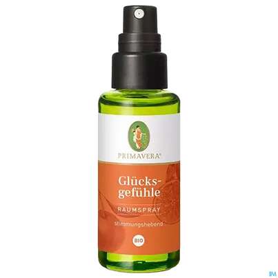 Sie sehen eine Packung Primavera Raumspray Gluecksgefuehle Bio 50ml, Produktbild: 02 Primavera Raumspray Gluecksgefuehle Bio 50ml, A-Nr.: 5344632 - 02