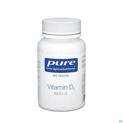 Sie sehen eine Packung Pure Encapsulations Vitamin D3 1000 I.e. 120 Kapseln, Produktbild: 01 Pure Encapsulations Vitamin D3 1000 I.e. 120 Kapseln, A-Nr.: 3392199 - 01