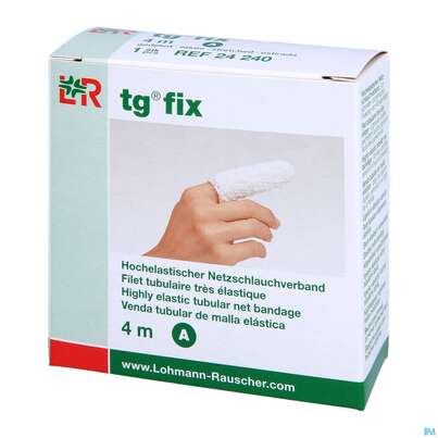 Sie sehen eine Packung Schlauchverband Tg/fix Netz Gr A Finger 4m, Produktbild: 02 Schlauchverband Tg/fix Netz Gr A Finger 4m, A-Nr.: 2249531 - 02