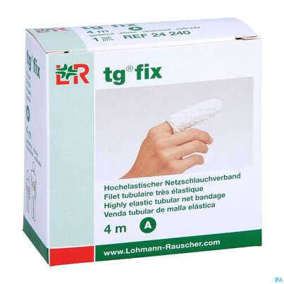 Sie sehen eine Packung Schlauchverband Tg/fix Netz Gr A Finger 4m, Produktbild: 03 Schlauchverband Tg/fix Netz Gr A Finger 4m, A-Nr.: 2249531 - 03