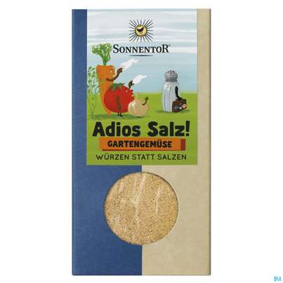 Sie sehen eine Packung Sonnentor Adios Salz Gemuesemischung Gartengemuese 01214 55g, Produktbild: 03 Sonnentor Adios Salz Gemuesemischung Gartengemuese 01214 55g, A-Nr.: 5691581 - 03