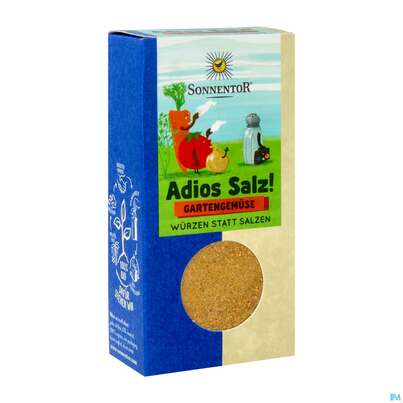Sie sehen eine Packung Sonnentor Adios Salz Gemuesemischung Gartengemuese 01214 55g, Produktbild: 04 Sonnentor Adios Salz Gemuesemischung Gartengemuese 01214 55g, A-Nr.: 5691581 - 04
