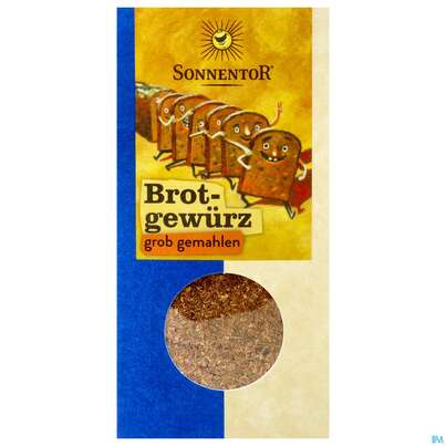 Sie sehen eine Packung Sonnentor Bio Brotgewuerz Grob Gemahlen 00697 45g, Produktbild: 01 Sonnentor Bio Brotgewuerz Grob Gemahlen 00697 45g, A-Nr.: 5477072 - 01