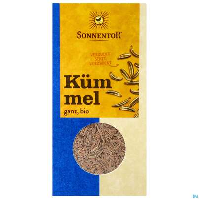 Sie sehen eine Packung Sonnentor Bio Kuemmel Ganz 00302 60g, Produktbild: 01 Sonnentor Bio Kuemmel Ganz 00302 60g, A-Nr.: 3740200 - 01
