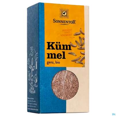 Sie sehen eine Packung Sonnentor Bio Kuemmel Ganz 00302 60g, Produktbild: 04 Sonnentor Bio Kuemmel Ganz 00302 60g, A-Nr.: 3740200 - 04