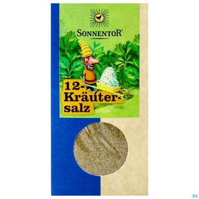 Sie sehen eine Packung Sonnentor Gewuerz/bio 12-kraeuter Salz Packung 00311 120g, Produktbild: 01 Sonnentor Gewuerz/bio 12-kraeuter Salz Packung 00311 120g, A-Nr.: 3390935 - 01