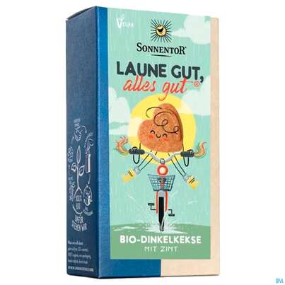Sie sehen eine Packung Sonnentor Keks Bio Laune Gut, Alles Gut 00173 125g, Produktbild: 02 Sonnentor Keks Bio Laune Gut, Alles Gut 00173 125g, A-Nr.: 3575304 - 02