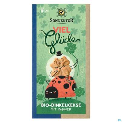 Sie sehen eine Packung Sonnentor Kekse Bio Viel Glueck! 01227 100g, Produktbild: 02 Sonnentor Kekse Bio Viel Glueck! 01227 100g, A-Nr.: 5743757 - 02