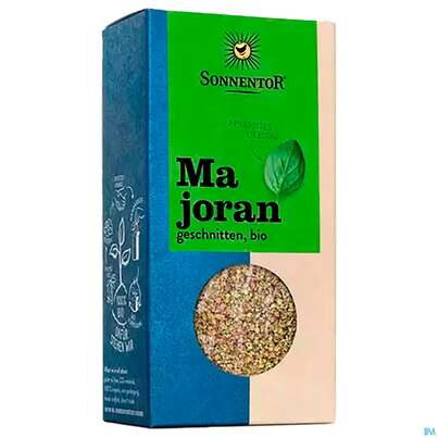 Sie sehen eine Packung Sonnentor Majoran Geschnitten Bio 00668 10g, Produktbild: 05 Sonnentor Majoran Geschnitten Bio 00668 10g, A-Nr.: 5227990 - 05