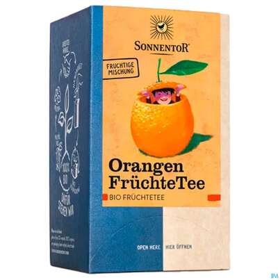 Sie sehen eine Packung Sonnentor Doppelkammerbeutel/bio Orangenfruechtetee 32,4g 02309 18st, Produktbild: 02 Sonnentor Doppelkammerbeutel/bio Orangenfruechtetee 32,4g 02309 18st, A-Nr.: 5804915 - 02