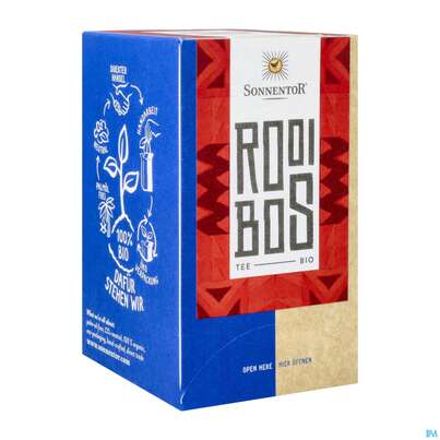 Sie sehen eine Packung Sonnentor Doppelkammerbeutel Rooibos Bio 02615 18st, Produktbild: 02 Sonnentor Doppelkammerbeutel Rooibos Bio 02615 18st, A-Nr.: 5462969 - 02