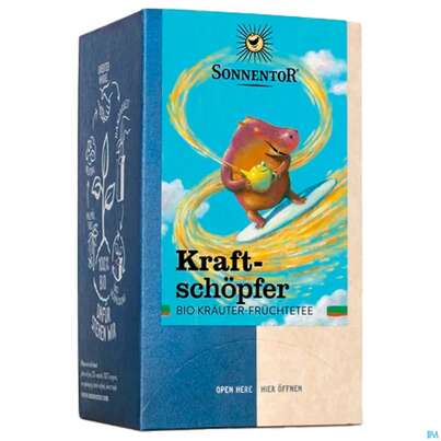 Sie sehen eine Packung Sonnentor Tee/bio Kraftschoepfer 02315 18st, Produktbild: 02 Sonnentor Tee/bio Kraftschoepfer 02315 18st, A-Nr.: 5742344 - 02
