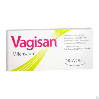 Sie sehen eine Packung Vagisan Milchsaeure Vaginalzaepfchen 7st, Produktbild: 03 Vagisan Milchsaeure Vaginalzaepfchen 7st, A-Nr.: 4089474 - 03