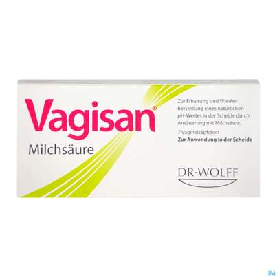 Sie sehen eine Packung Vagisan Milchsaeure Vaginalzaepfchen 7st, Produktbild: 05 Vagisan Milchsaeure Vaginalzaepfchen 7st, A-Nr.: 4089474 - 05