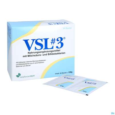 Sie sehen eine Packung Vsl 3 Pulver Beutel 450 Milliarden +milchsaeurebakterien 30st, Produktbild: 04 Vsl 3 Pulver Beutel 450 Milliarden +milchsaeurebakterien 30st, A-Nr.: 4863353 - 04